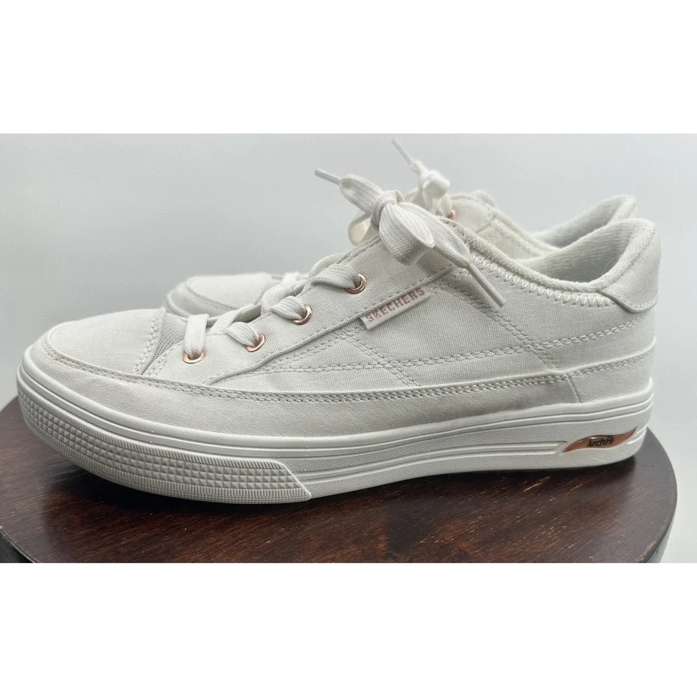Skechers Arch Fit Arcade Meet Ya There Womens Size 9 Athletic Shoes White